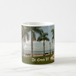 St. Croix Virgin Islands Tropical Palms Beach Coffee Mug