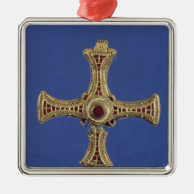 St. Cuthbert's Cross Metal Tree Decoration (Front)