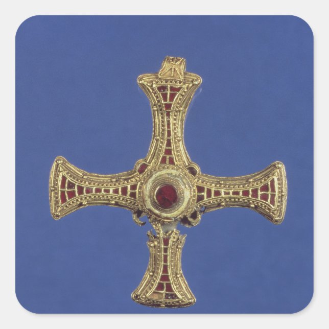 St. Cuthbert's Cross Square Sticker (Front)