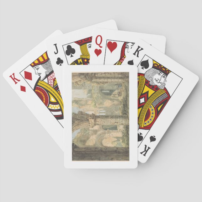 St. Cuthbert's Holy Island, 1797 (w/c over pencil Playing Cards (Back)