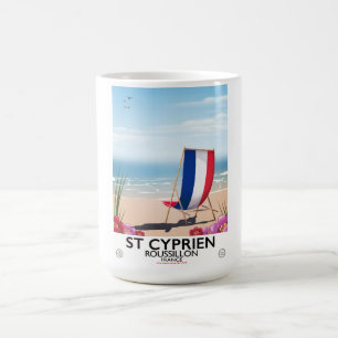 St Cyprien, Roussillon France travel poster Coffee Mug