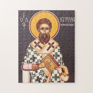 St. Cyril of Jerusalem Orthodox Christian Icon Jigsaw Puzzle
