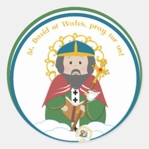 St. David of Wales Classic Round Sticker