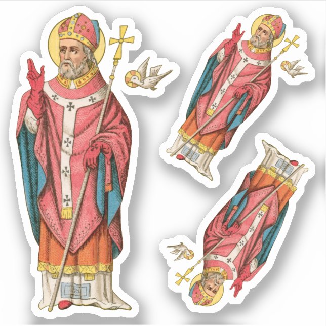 St. David of Wales (P 001) 3-Up - Contour (Front)