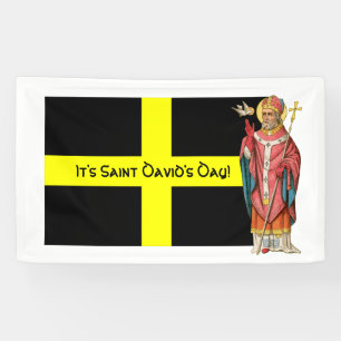 St. David of Wales (P 001) and His Flag Banner
