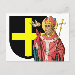 St. David of Wales (P 001) and His Shield Postcard
