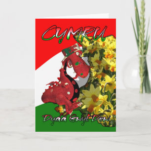 St. David's Day Card, St David's Day, Dydd Gwyl De Card