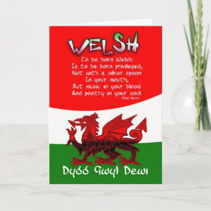 St. David's Day Card with poetry by Bryan Harris
