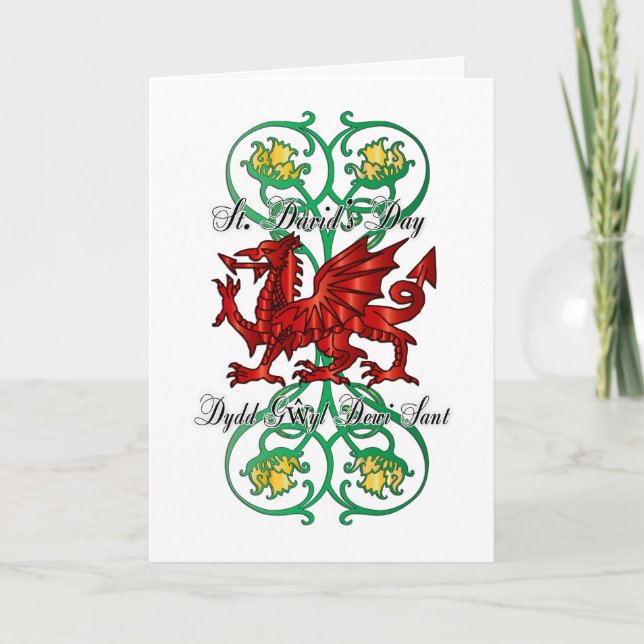 St. David's Day Greeting Card, Card Saint David's (Front)