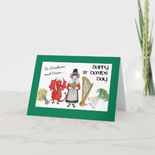 St David's Day Greeting Card to Personalise