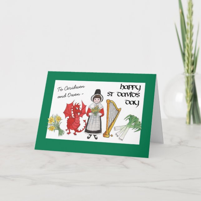 St David's Day Greeting Card to Personalise (Front)