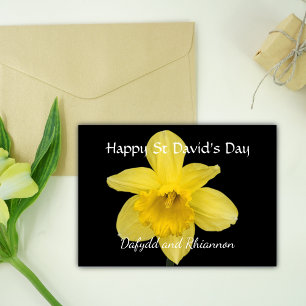 St David's Day Personalised Yellow Daffodil Card