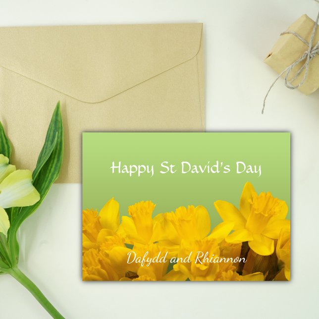 St David's Day Personalised Yellow Daffodils Card (Creator Uploaded)