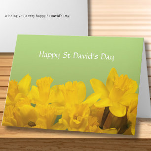 St David's Day Yellow Daffodils Personalized Card