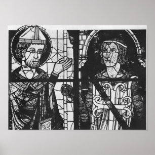 St. Denis giving the oriflamme to knight Clement Poster