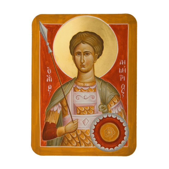 St Dimitrios Icon Magnet (Vertical)