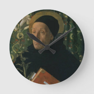 St. Dominic, 1515 (oil on canvas) Round Clock
