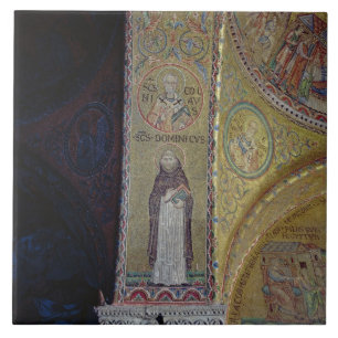 St. Dominic and St. Nicholas, mosaic in the atrium Ceramic Tile