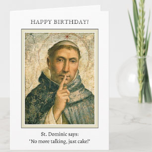 St. Dominic Birthday Blessing Religious Card