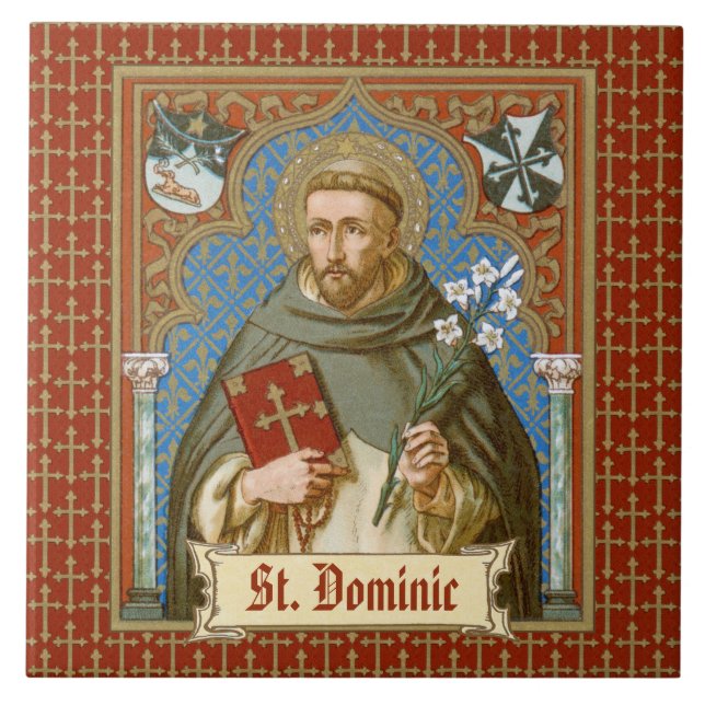 St. Dominic de Guzman (BK 011) Ceramic Tile (Front)