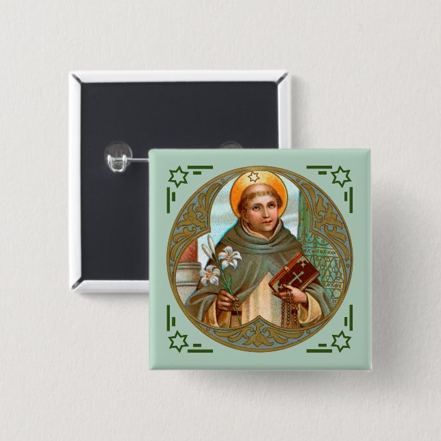 St. Dominic de Guzman (BK 07) 15 Cm Square Badge (Front & Back)