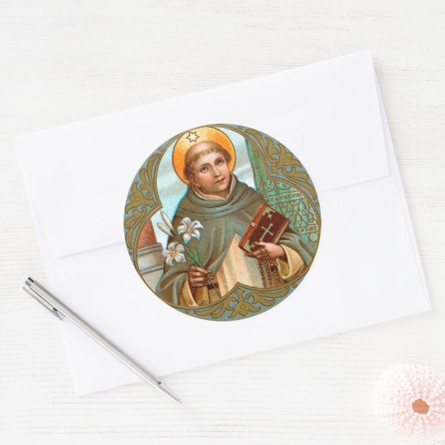 St. Dominic de Guzman (BK 07) Classic Round Sticker (Envelope)