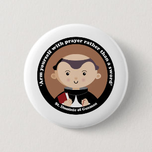 St. Dominic of Guzman 6 Cm Round Badge