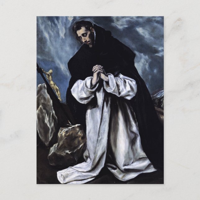St. Dominic Praying by El Greco Postcard (Front)