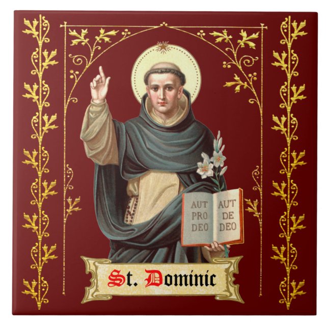 St. Dominic Preaching (BEN 002) Ceramic Tile (Front)