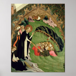 St. Dominic Rescuing Shipwrecked Poster