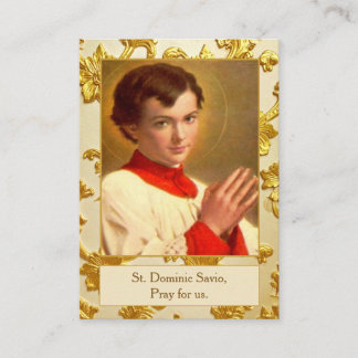St Dominic Savio Communion Remembrance Prayer Card