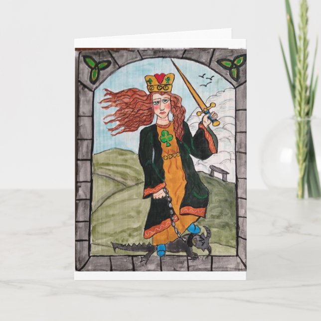 St Dymphna from the Retablo created by KK Hannegan Card (Front)