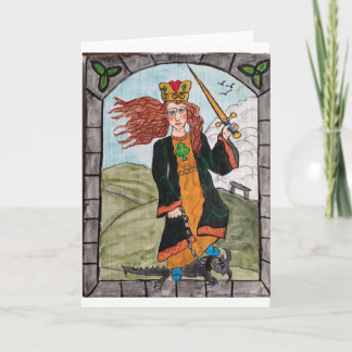 St Dymphna from the Retablo created by KK Hannegan Card