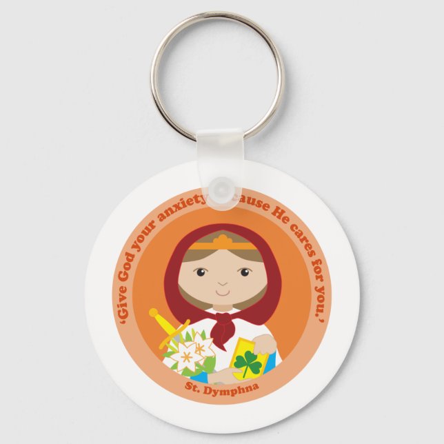 St. Dymphna Key Ring (Front)