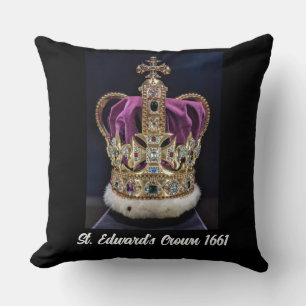 St. Edward's Crown 1661 (editable text) Cushion