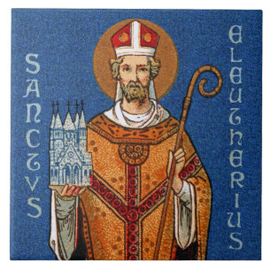 St. Eleutherius of Tournai (Detail; DG 01) Ceramic Tile