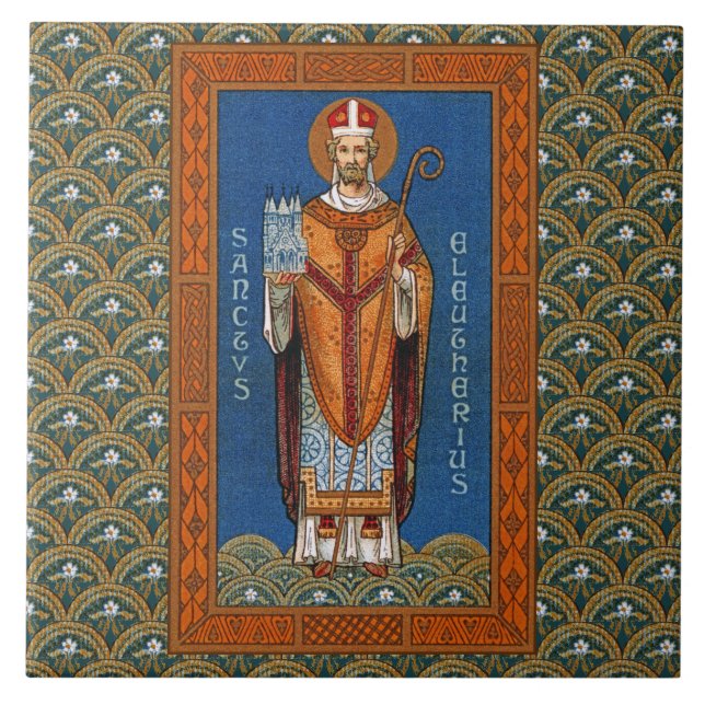 St. Eleutherius of Tournai (DG 01) Ceramic Tile (Front)