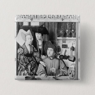 St. Eligius as a goldsmith 15 Cm Square Badge
