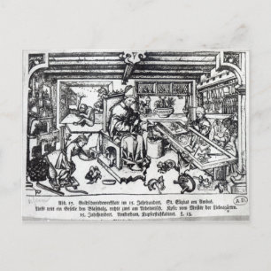St. Eligius as a goldsmith in his workshop Postcard