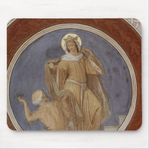 St. Elisabeth giving her Coat to a Beggar Mouse Pad