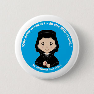 St. Elizabeth Ann Seton 6 Cm Round Badge