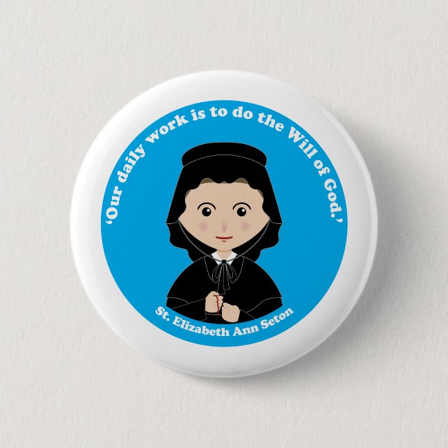 St. Elizabeth Ann Seton 6 Cm Round Badge (Front)