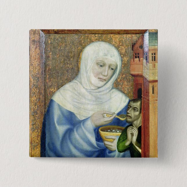 St. Elizabeth of Hungary 15 Cm Square Badge (Front)
