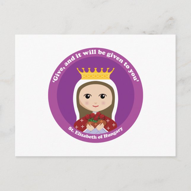 St. Elizabeth of Hungary Postcard (Front)