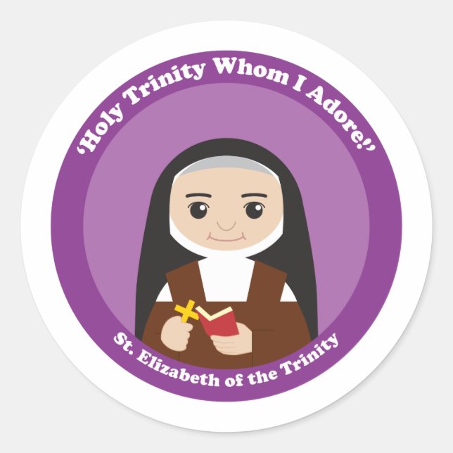 St. Elizabeth of the Trinity Classic Round Sticker (Front)
