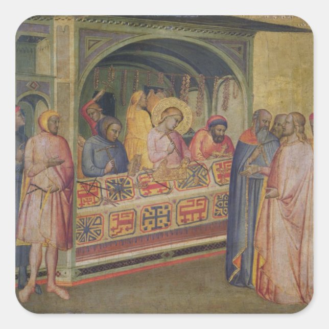 St. Eloi in the Silversmith's Workshop Square Sticker (Front)