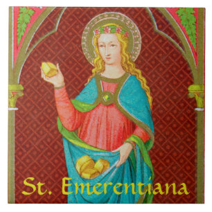 St. Emerentiana of Rome (SAU 36) Ceramic Tile