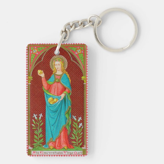 St. Emerentiana of Rome (SAU 36) Key Ring (Back)