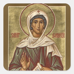 St. Emilia Orthodox Christian Icon Square Sticker