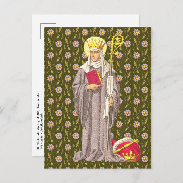 St. Etheldreda (Audrey) (P 003) Postcard (Front/Back)